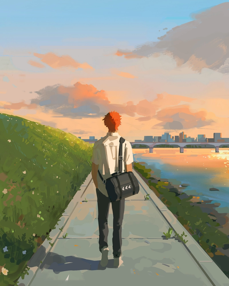 Ảnh anime học sinh nam thể hiện cá tính riêng rõ nét