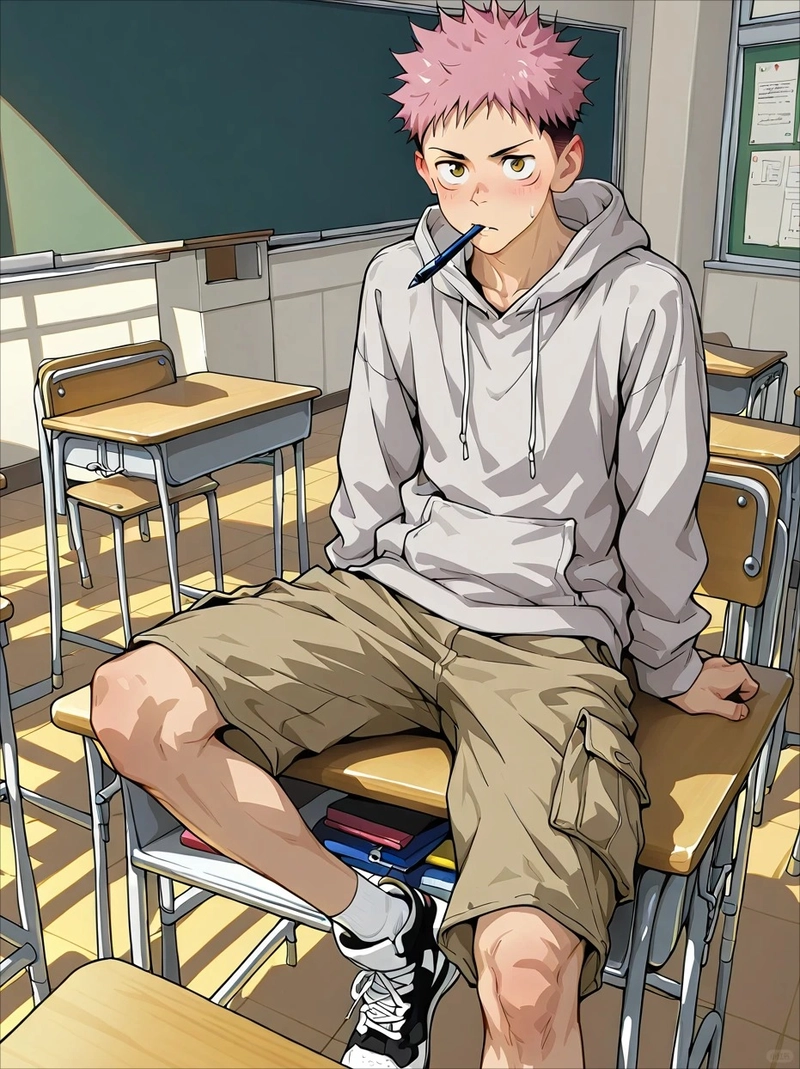 Ảnh anime nam học sinh với biểu cảm lạnh nhưng hấp dẫn