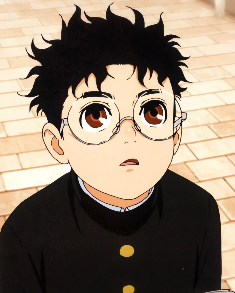 Ảnh anime học sinh nam trẻ trung với ánh nhìn cuốn hút