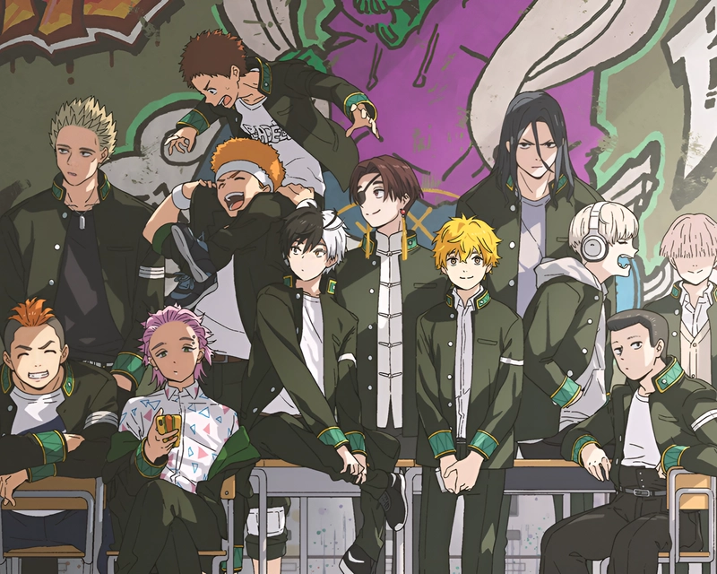 Hình ảnh anime nam sinh thể hiện thần thái mạnh mẽ