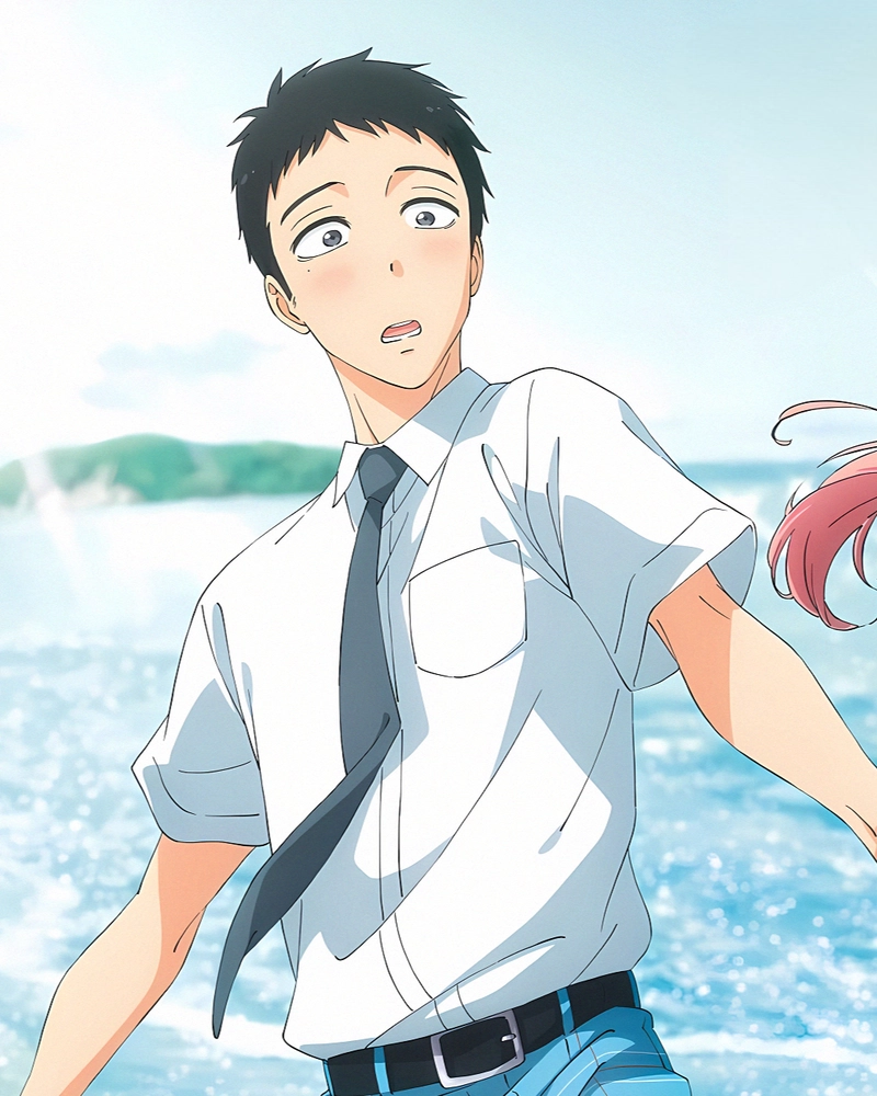 Hình ảnh anime học sinh nam với nét đẹp thanh lịch