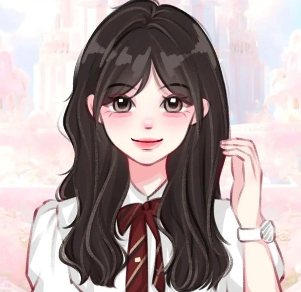 Ảnh học sinh chibi dễ thương làm hình nền