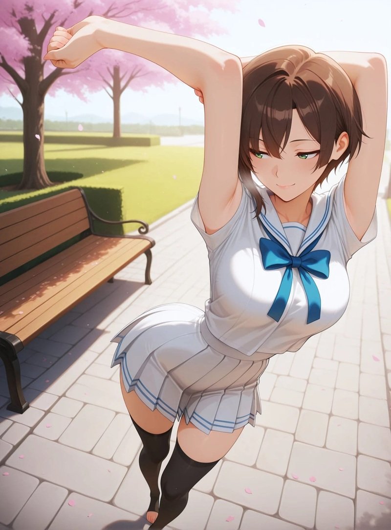 Ảnh Anime Dâm Đãng váy xẻ cao khoe chân