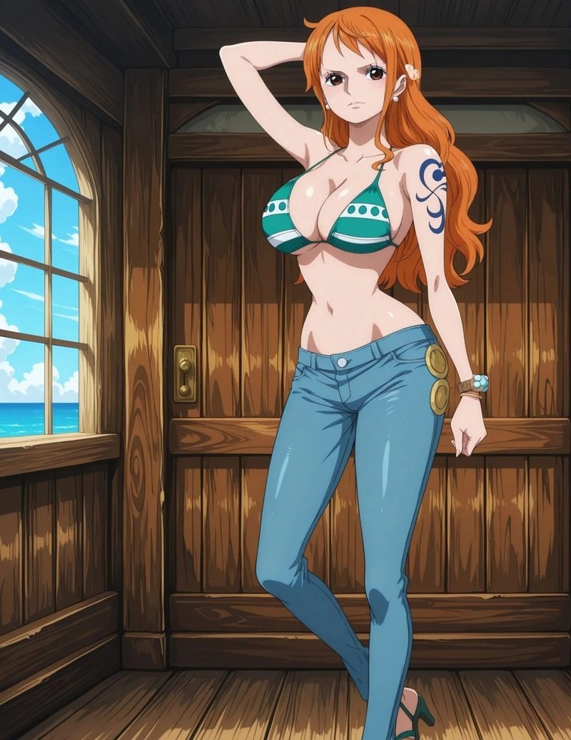 Ảnh Anime Dâm Đãng mặc váy ngắn lộ eo thon sexy