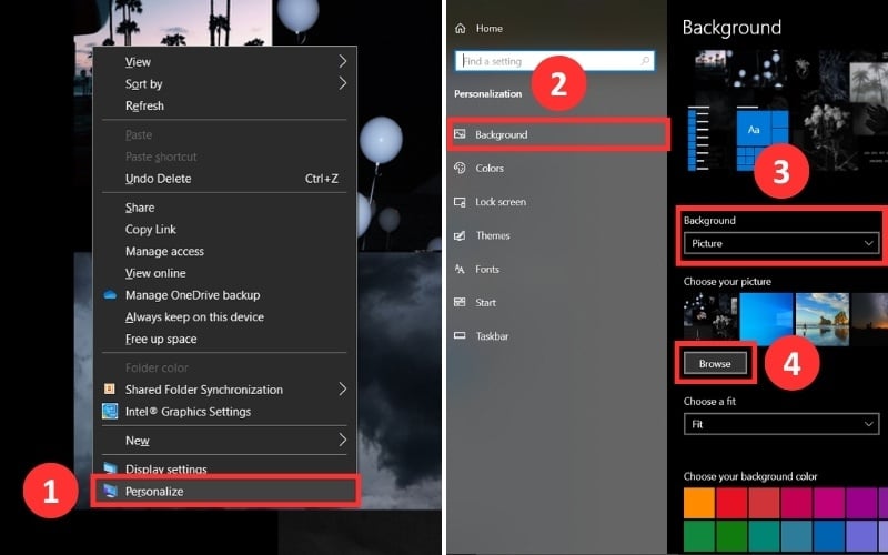 Cách cài đặt hình nền trên Windows 11 và Windows 10