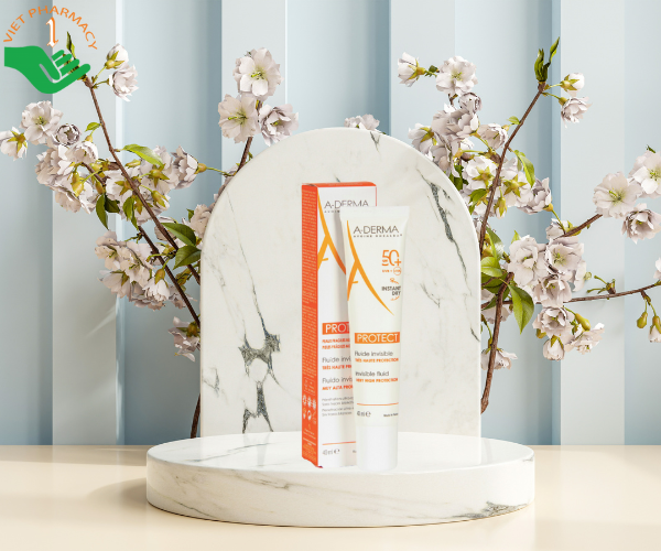 Kem chống nắng A-DERMA PROTECT INVISIBLE FLUID VERY HIGH PROTECTION SPF 50+ 40 ML
