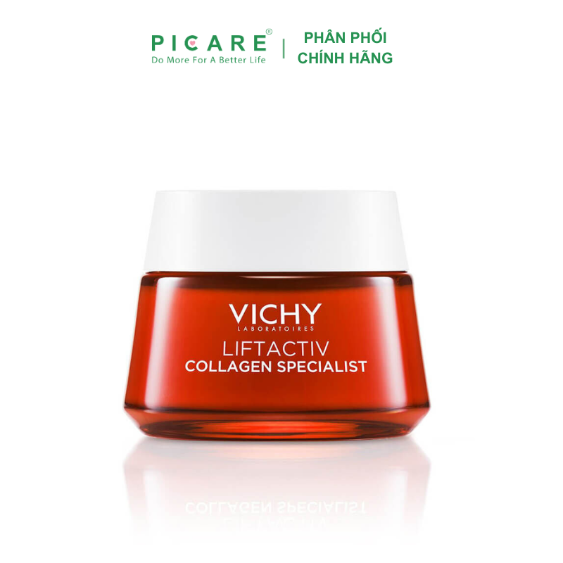 Kem dưỡng hỗ trợ cải thiện độ đàn hồi sáng da mờ thâm nám ban ngày Vichy Liftactiv Collagen Specialist 50ml