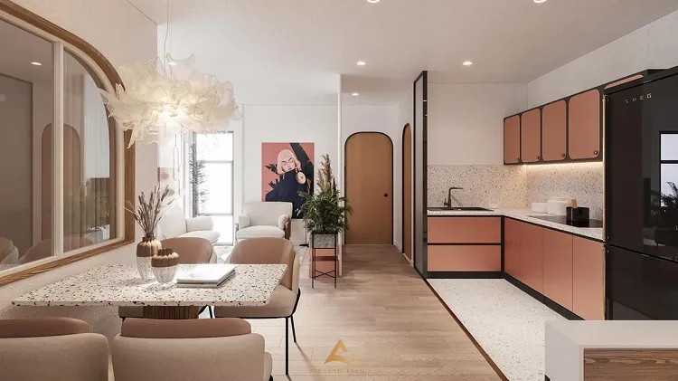 Tủ bếp theo phong cách Color Block ấn tượng và độc đáo (Nguồn ảnh: Atlantic Design)