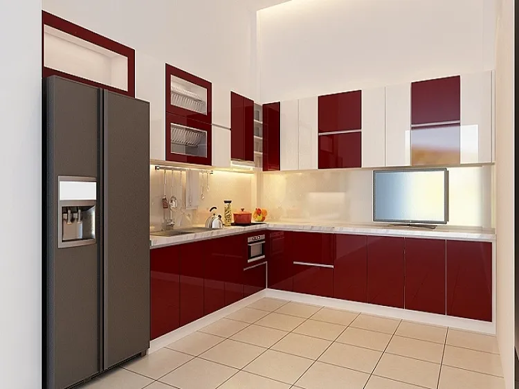 Tủ bếp làm từ nhựa Picomat có độ bền vượt trội, chống mối mọt cong vênh