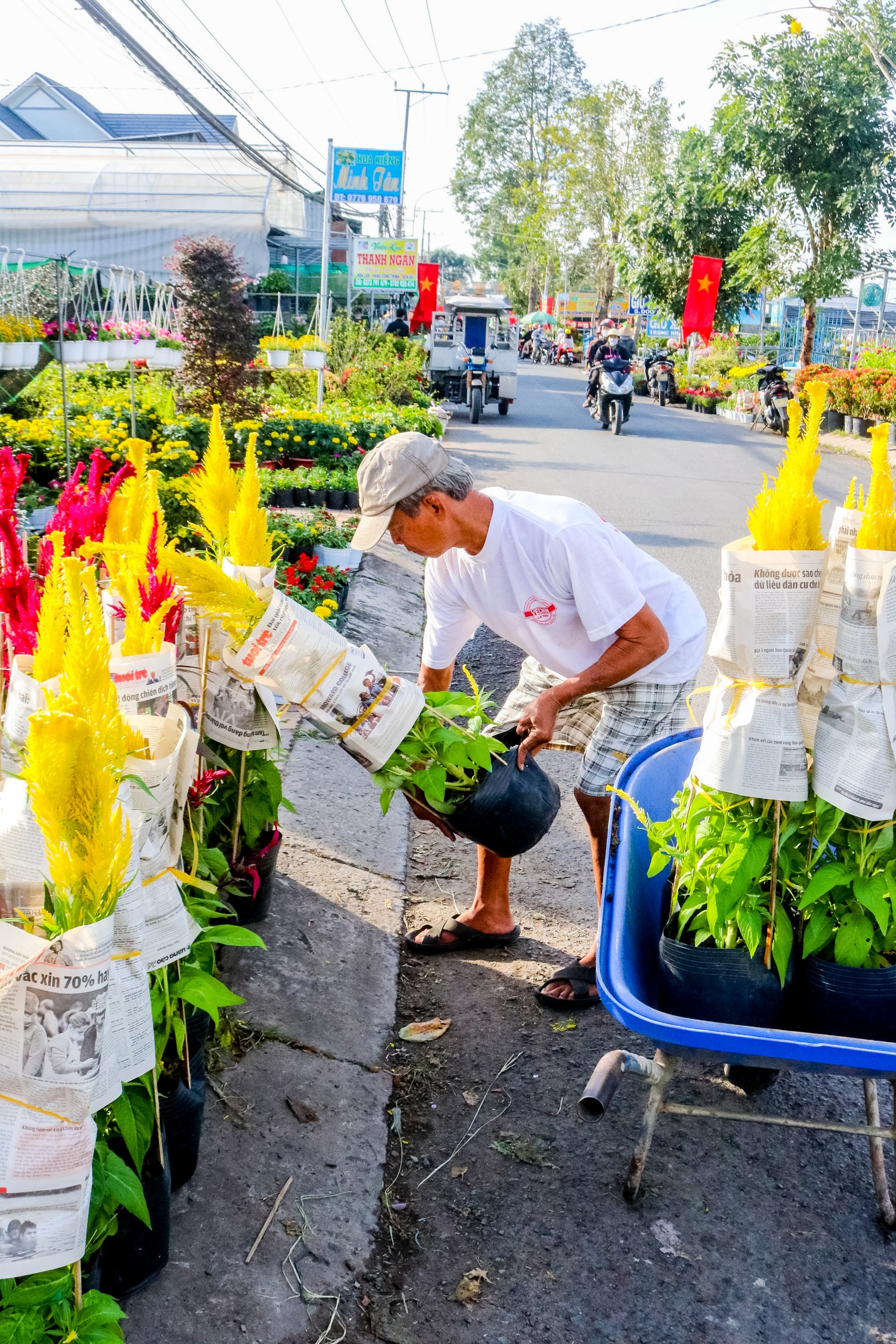 Khách lỉnh kỉnh rinh hoa Sa Đéc về trưng Tết - 2
