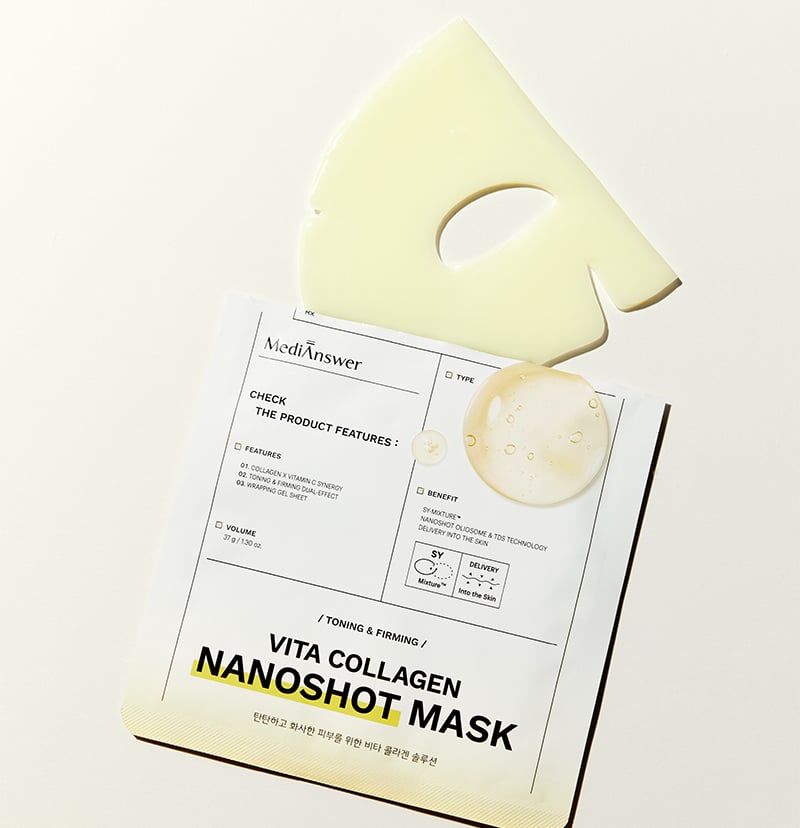 Mặt Nạ Thạch MediAnswer Hỗ Trợ Phục Hồi Da, Sáng Mịn, Thu Nhỏ Lỗ Chân Lông Collagen Nanoshot Mask