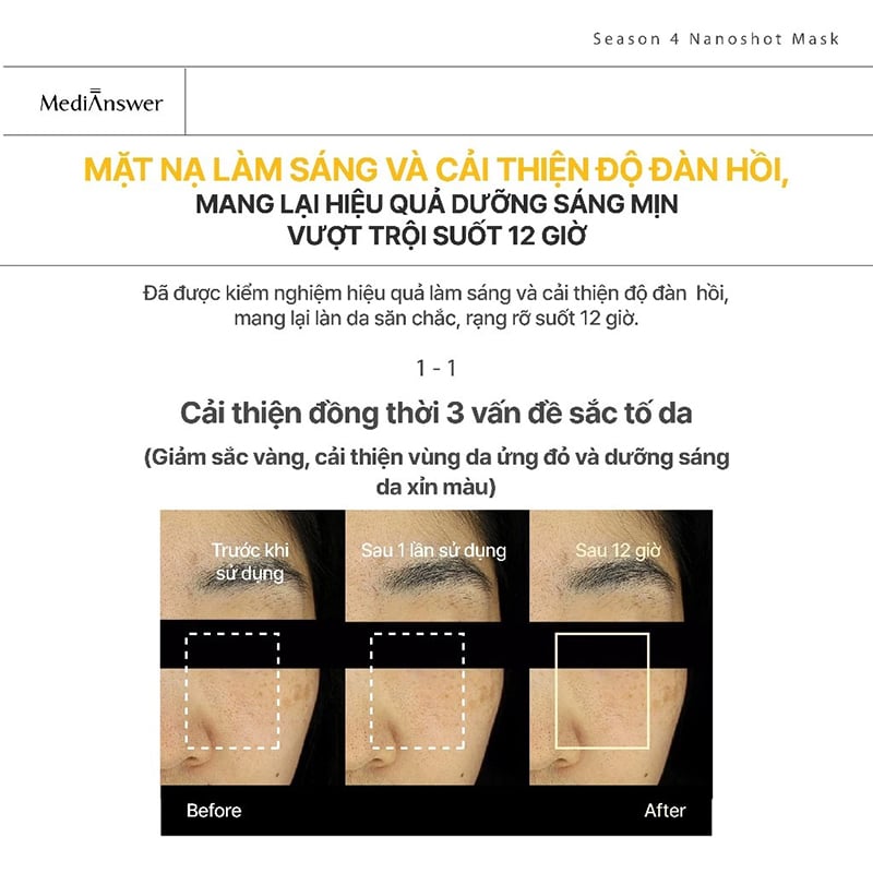 Mặt Nạ Thạch MediAnswer Hỗ Trợ Phục Hồi Da, Sáng Mịn, Thu Nhỏ Lỗ Chân Lông Collagen Nanoshot Mask