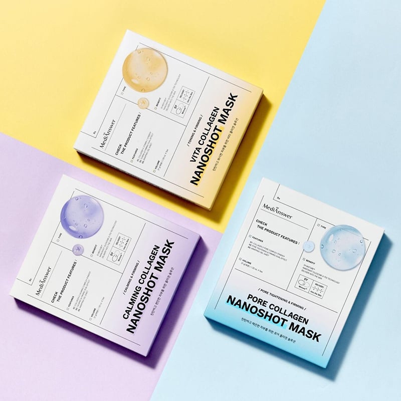 Mặt Nạ Thạch MediAnswer Hỗ Trợ Phục Hồi Da, Sáng Mịn, Thu Nhỏ Lỗ Chân Lông Collagen Nanoshot Mask