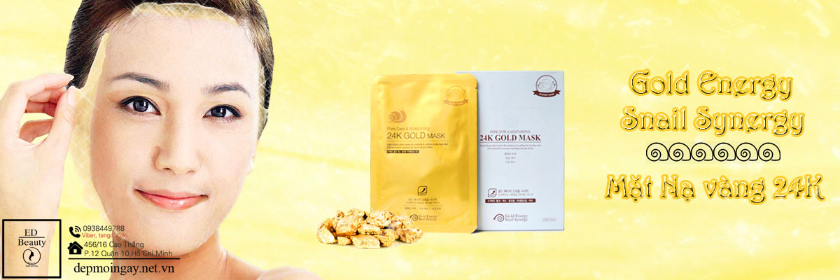Hộp Mặt nạ vàng 24K dưỡng ẩm và se khít lỗ chân lông Gold Mask Pore Care Moisturizing (10 miếng)