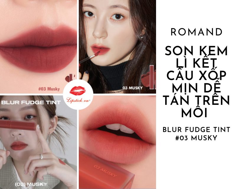 Son Romand 03 Musky Màu Đỏ Gạch