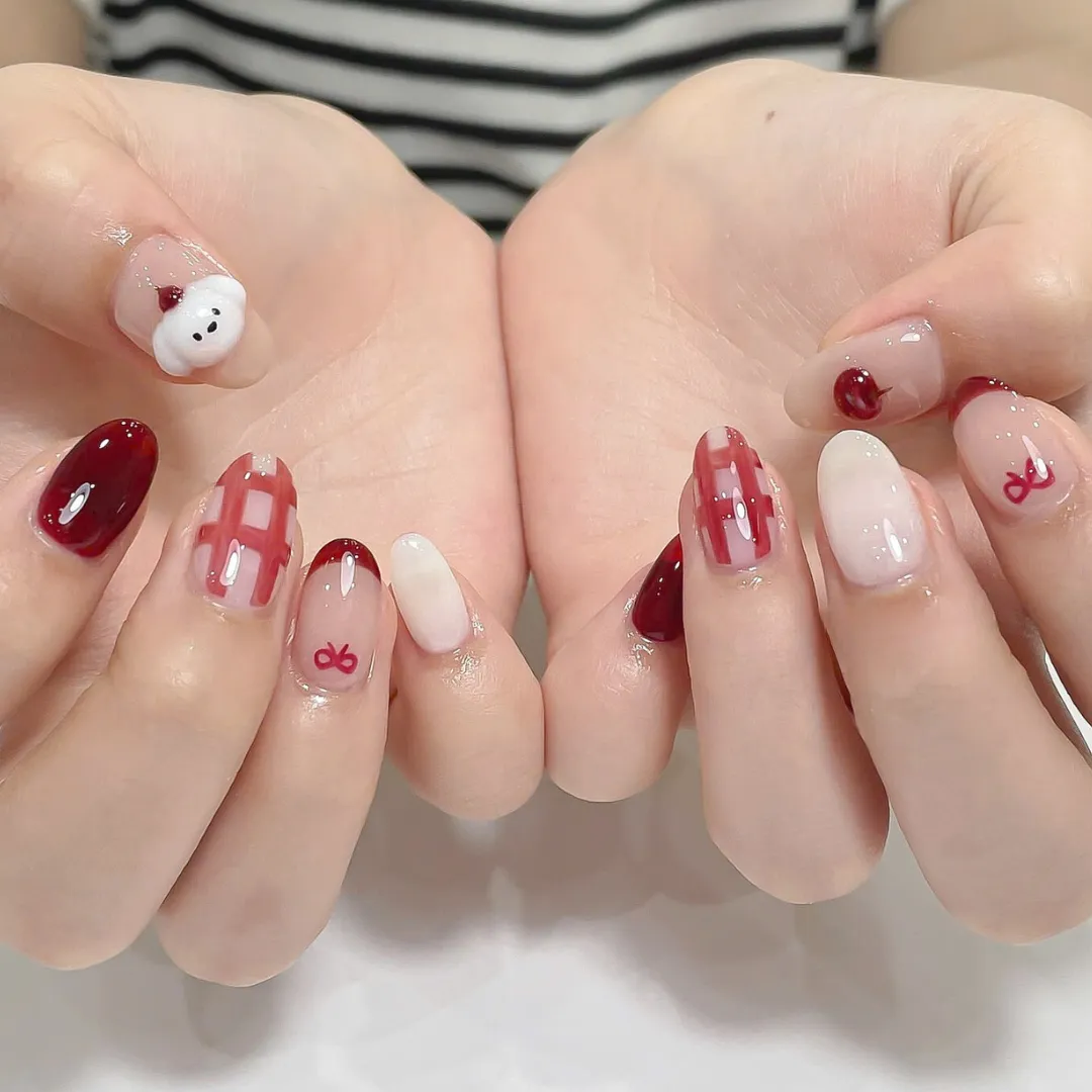 mẫu nail tay ngắn