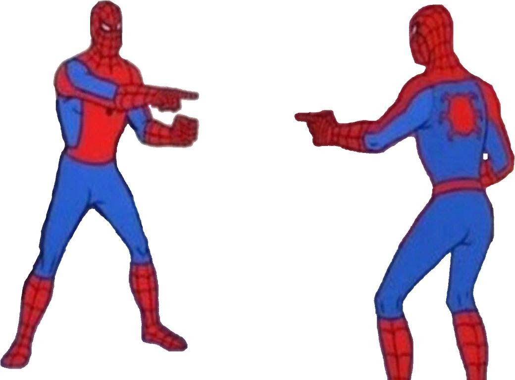 Meme người nhện chỉ tay