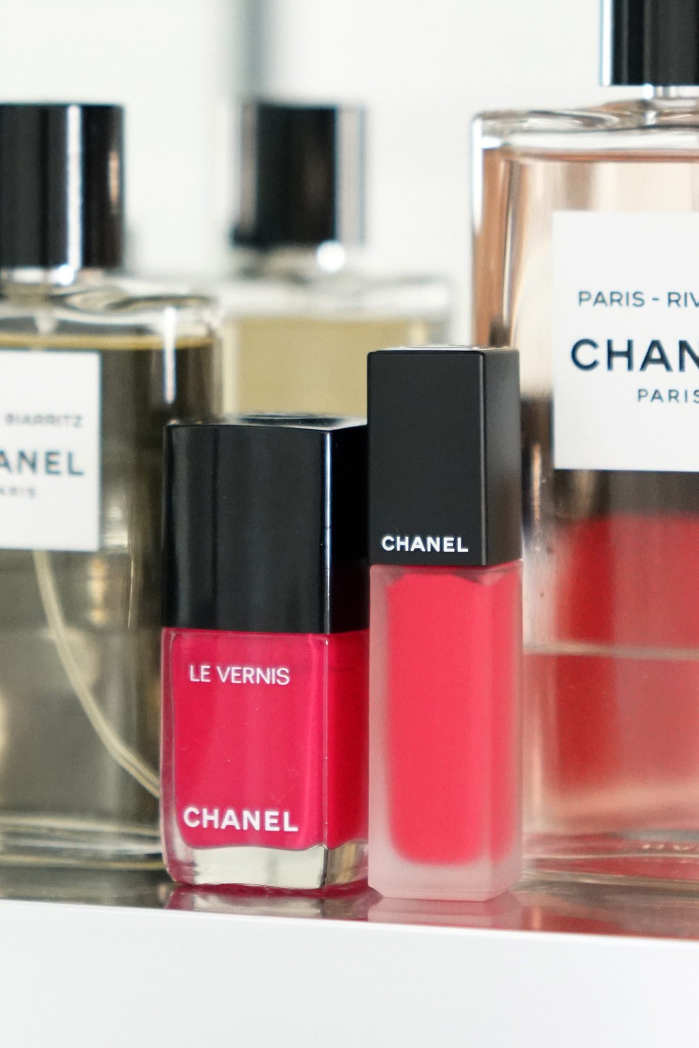Chanel Le Vernis in Rouge Noir and Rouge Coco Flash Noir Moderne