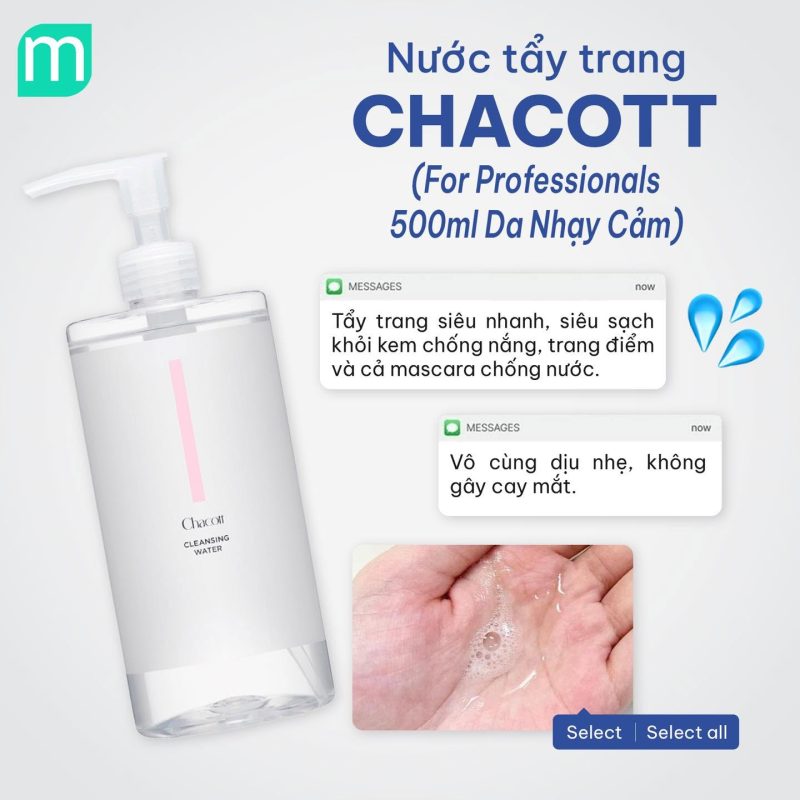Nước Tẩy Trang Chacott For Professionals 500ml