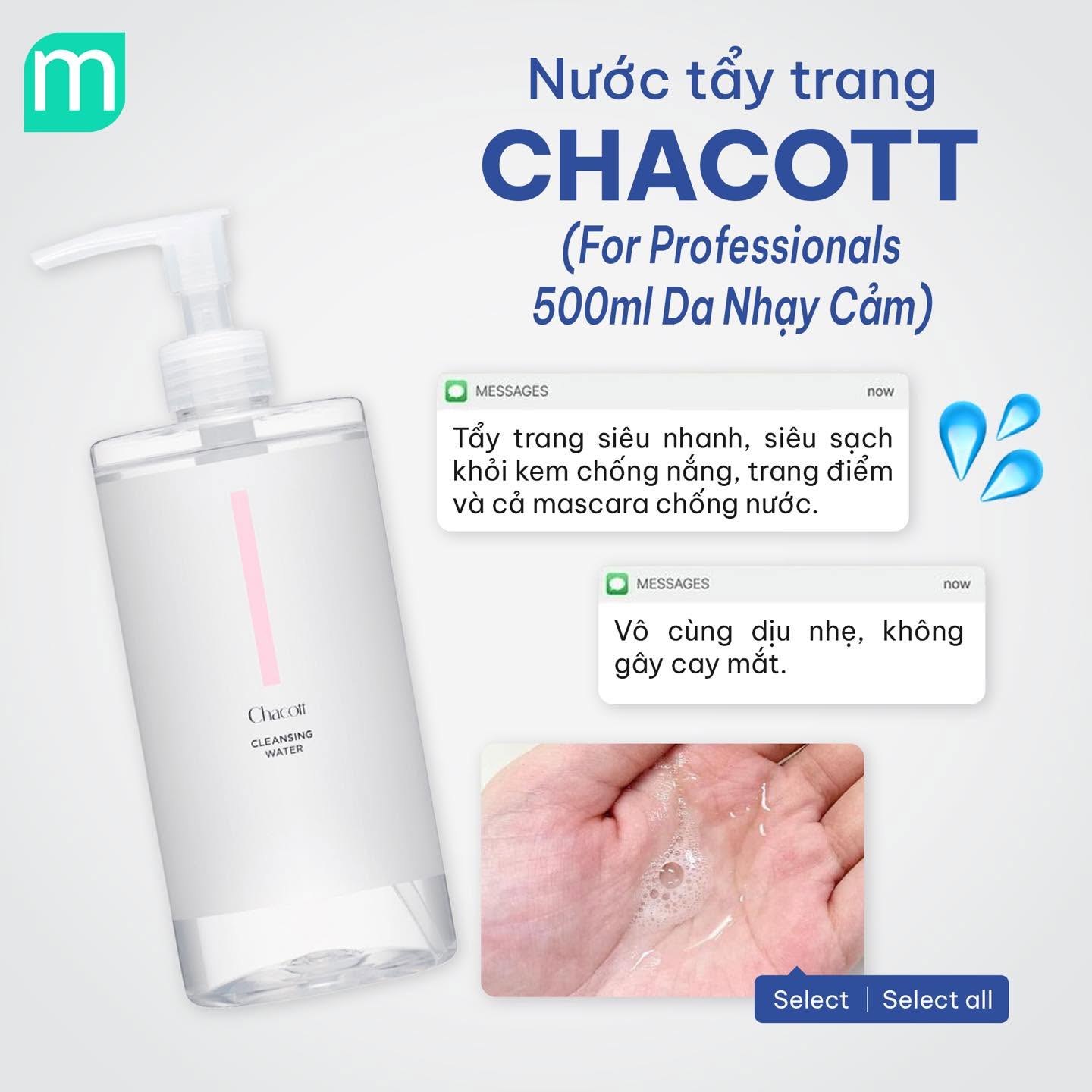 Nước Tẩy Trang Chacott For Professionals 500ml