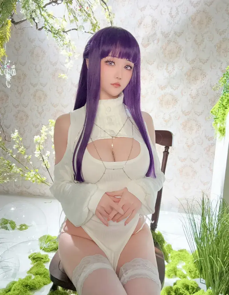 Elf tím cosplay dâm lồn múp vú bự
