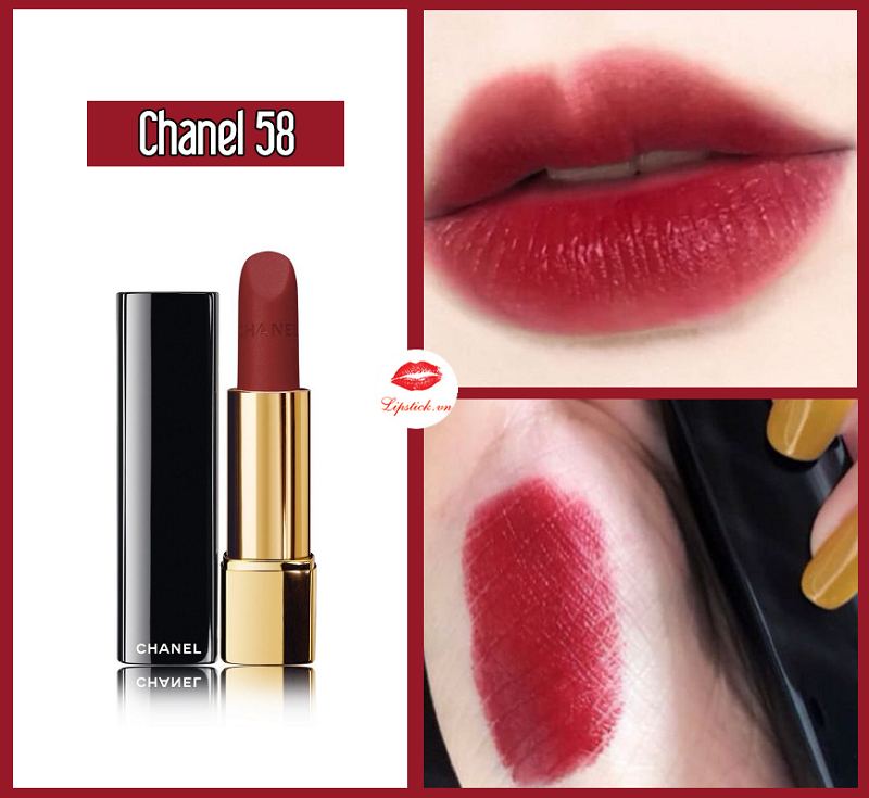 Son Chanel 58 Rouge Vie Màu Đỏ Mận