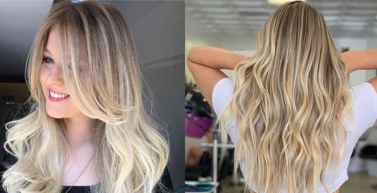 Nhuộm Balayage vàng be