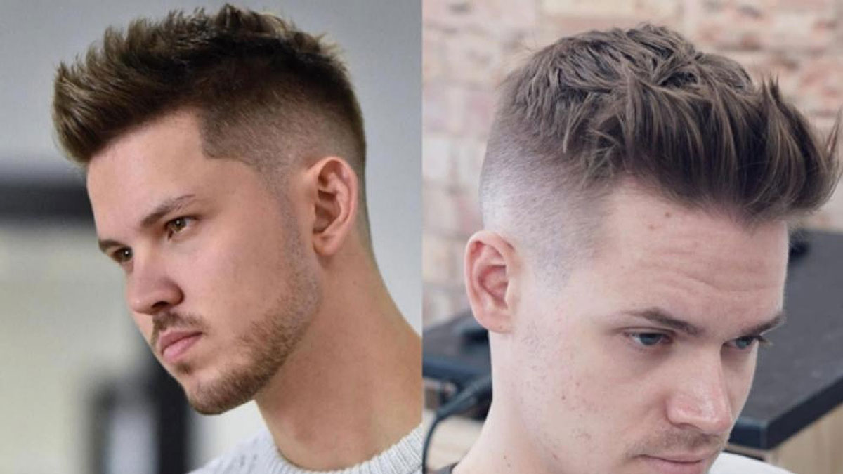 Kiểu tóc nam ngắn chất mặt tròn quiff