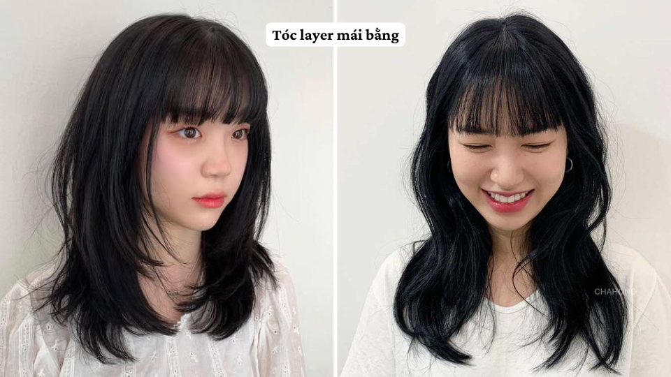 Tóc layer mái bằng