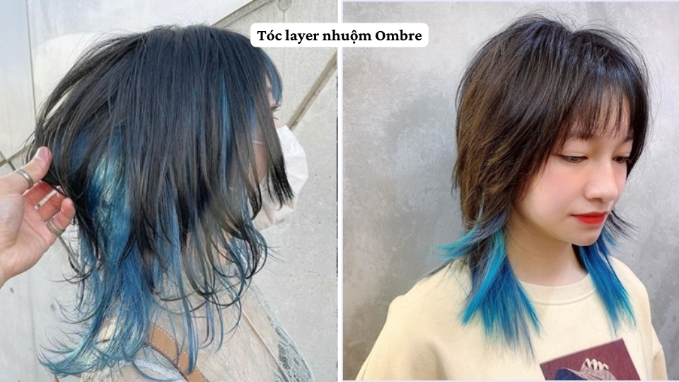 Tóc layer nhuộm Ombre
