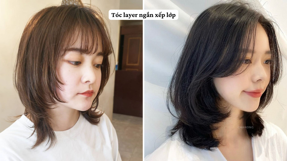 Tóc layer ngắn xếp lớp