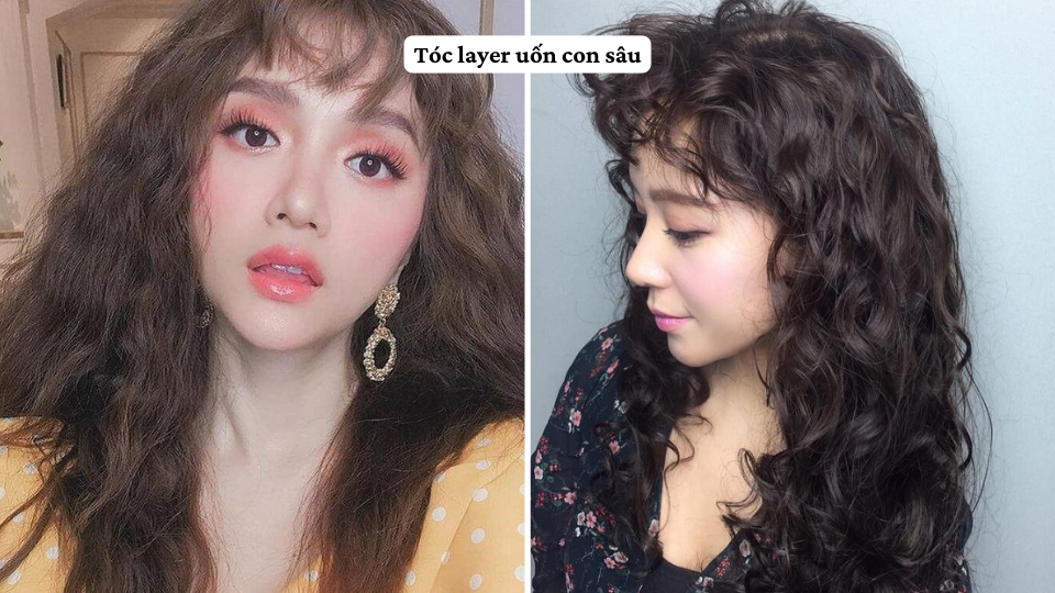 Tóc layer uốn con sâu