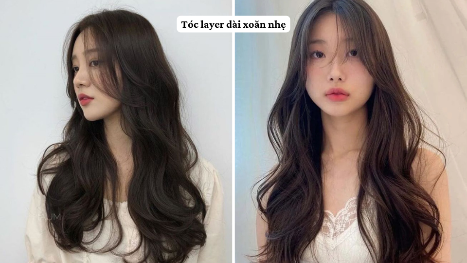 Tóc layer dài xoăn nhẹ