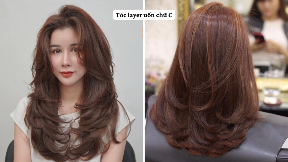 Tóc layer uốn chữ C