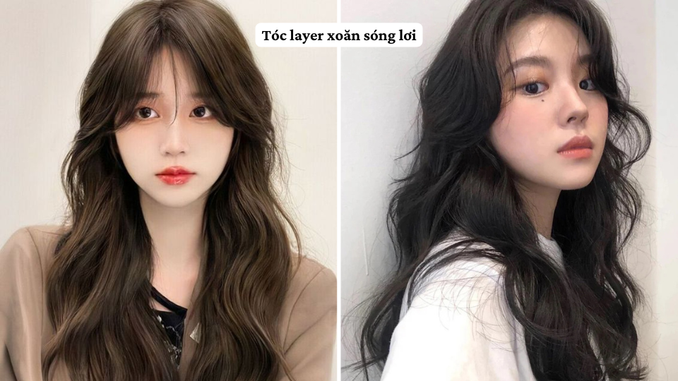 Tóc layer xoăn sóng lơi