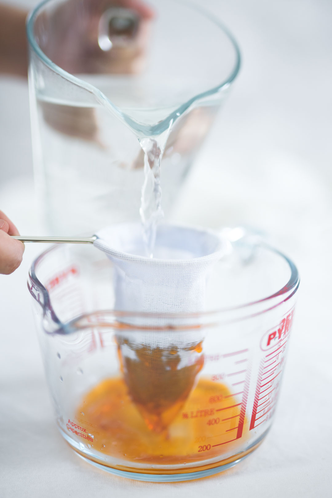 water being poured into a cup