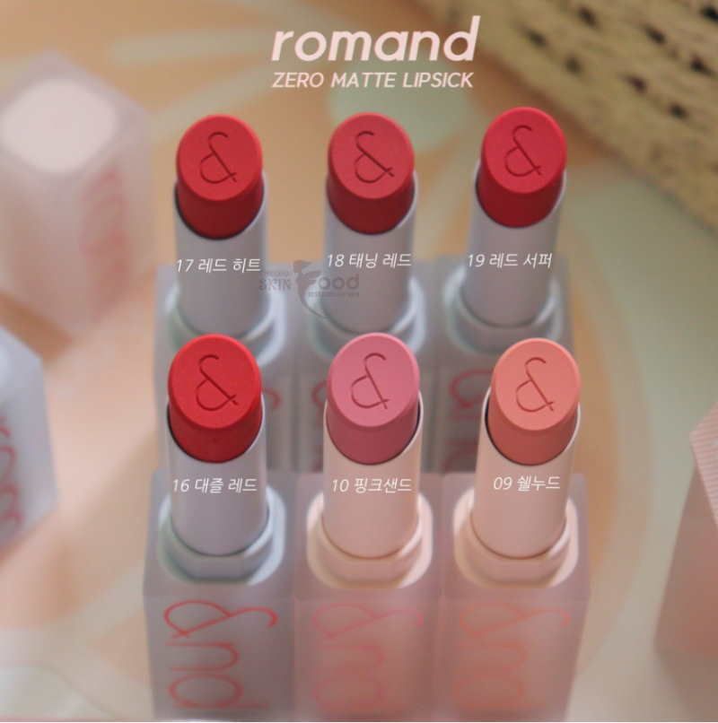 Son Thỏi Lì, Lên Màu Siêu Xinh Romand Zero Matte Lipstick 3g
