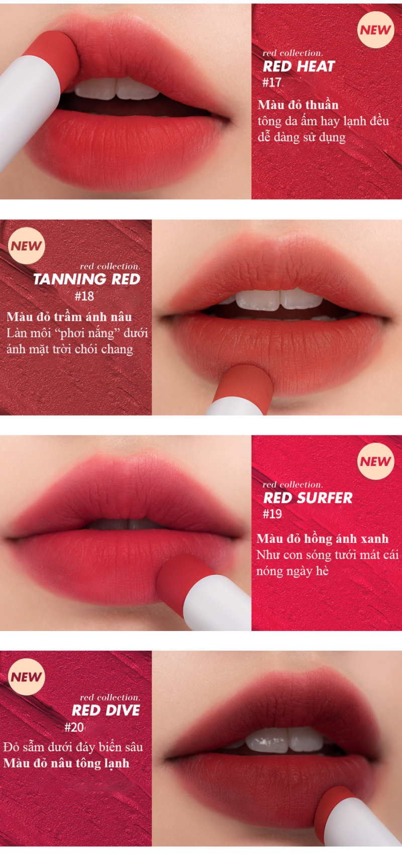 Son Thỏi Lì, Lên Màu Siêu Xinh Romand Zero Matte Lipstick 3g