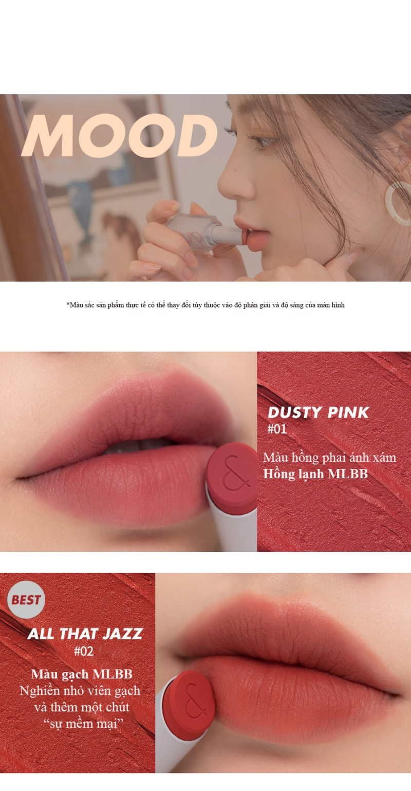 Son Thỏi Lì, Lên Màu Siêu Xinh Romand Zero Matte Lipstick 3g